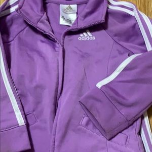 purple adidas jogging suit